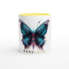 GLOWING BUTTERFLY Mug with Color Inside - Rarileto