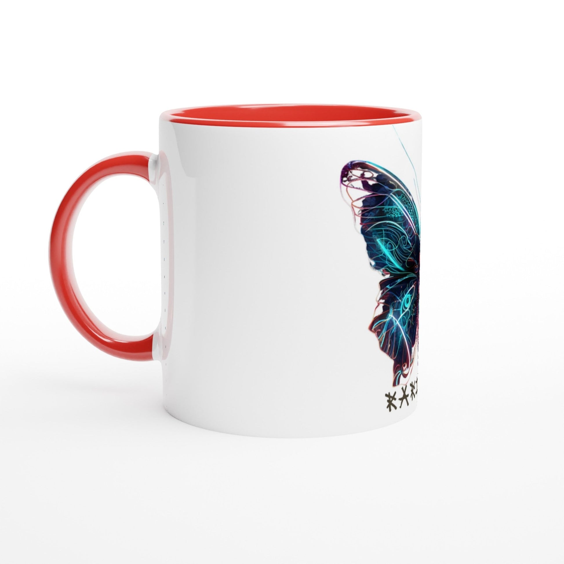 GLOWING BUTTERFLY Mug with Color Inside - Rarileto