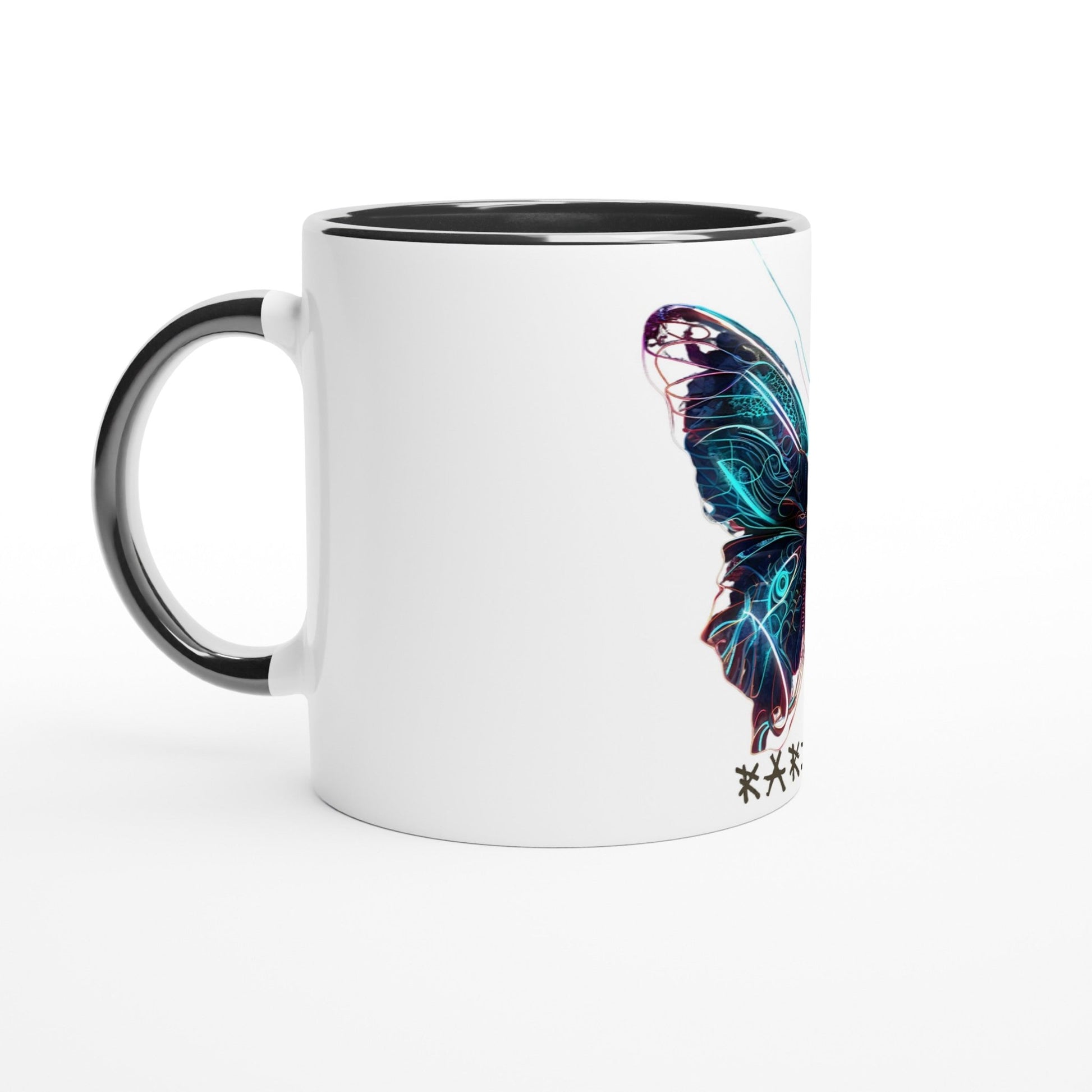 GLOWING BUTTERFLY Mug with Color Inside - Rarileto