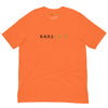 Front Orange: GLOWING BUTTERFLY Premium Crewneck T-Shirt in Orange