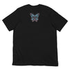 Back Black: GLOWING BUTTERFLY Premium Crewneck T-Shirt in Black