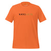 Front Ghost Orange: GLOWING BUTTERFLY Premium Crewneck T-Shirt in Orange (Front Ghost View)