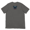 Back Asphalt: GLOWING BUTTERFLY Premium Crewneck T-Shirt in Asphalt