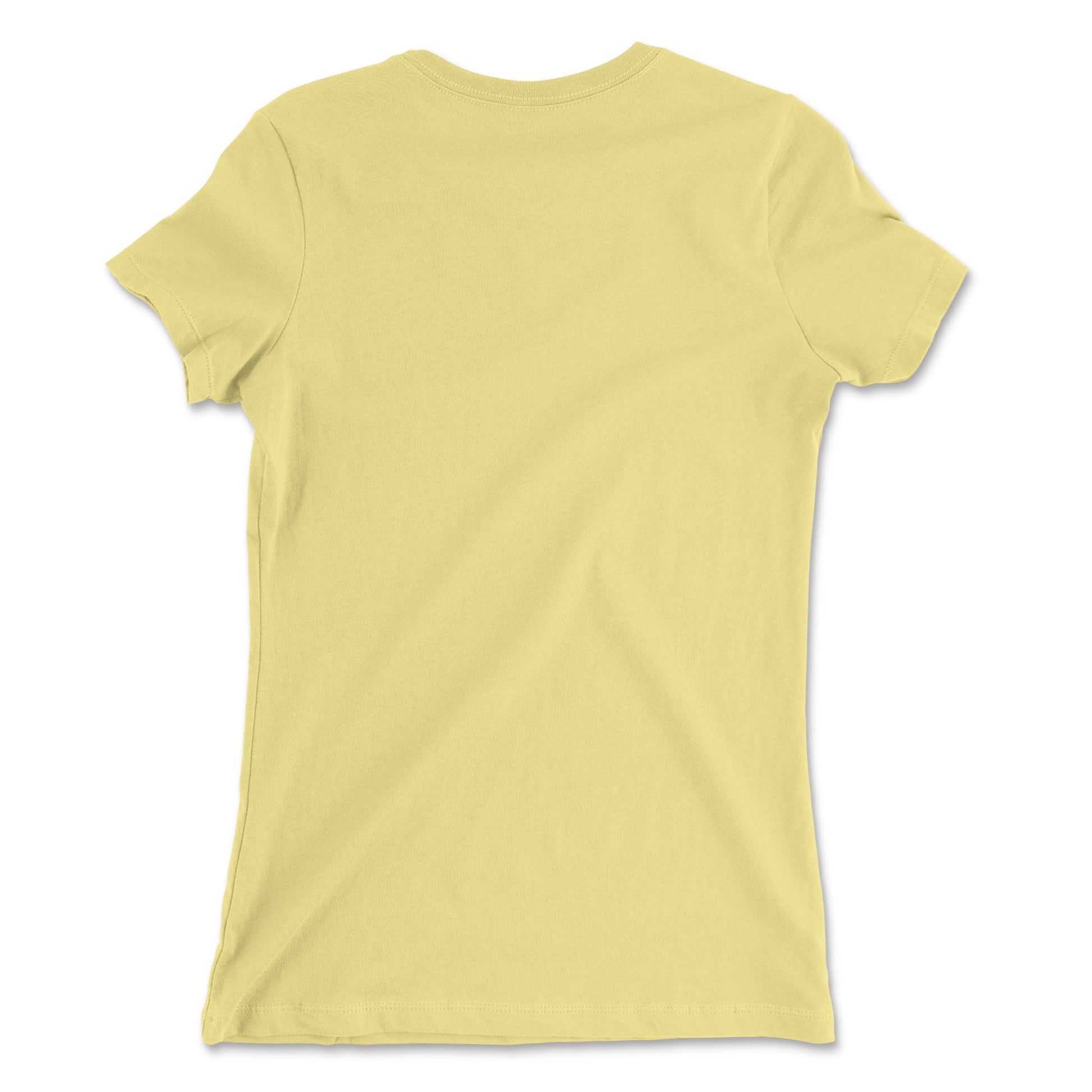 Back Yellow: GLOWING BUTTERFLY Premium Tee in Yellow - Back View

