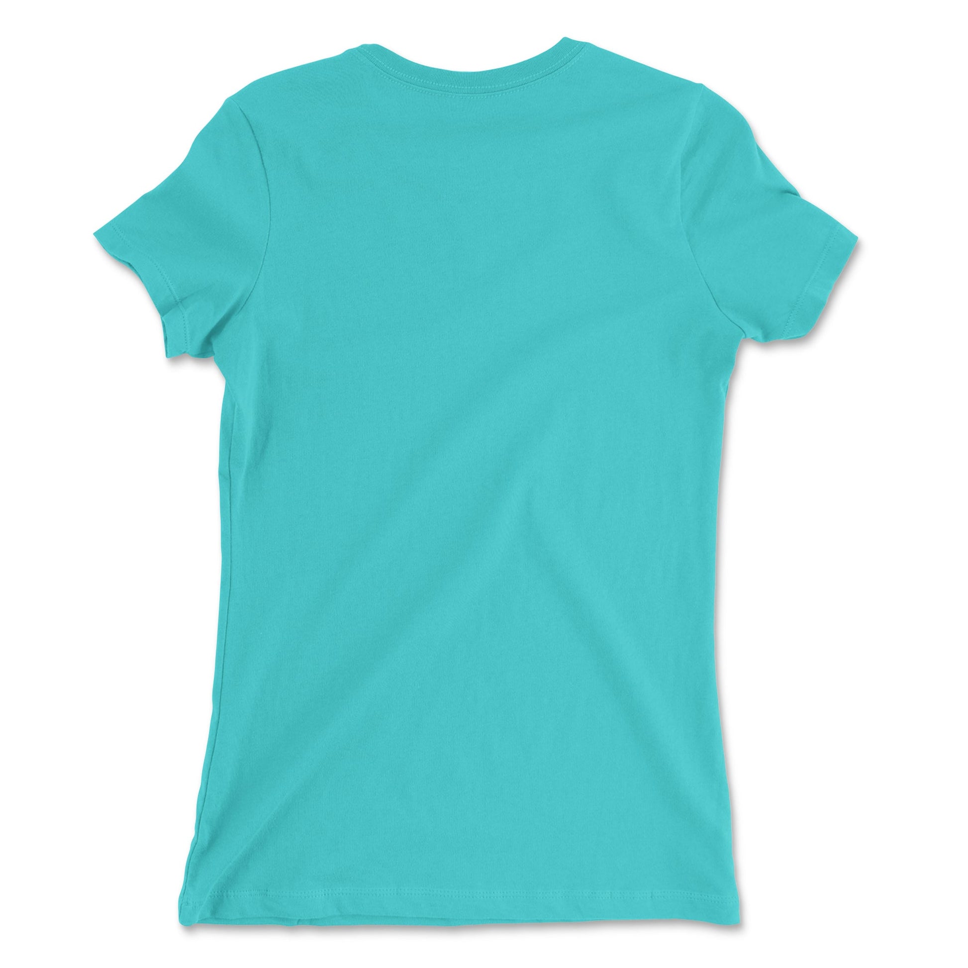 Back Teal: GLOWING BUTTERFLY Premium Tee in Teal - Back View

