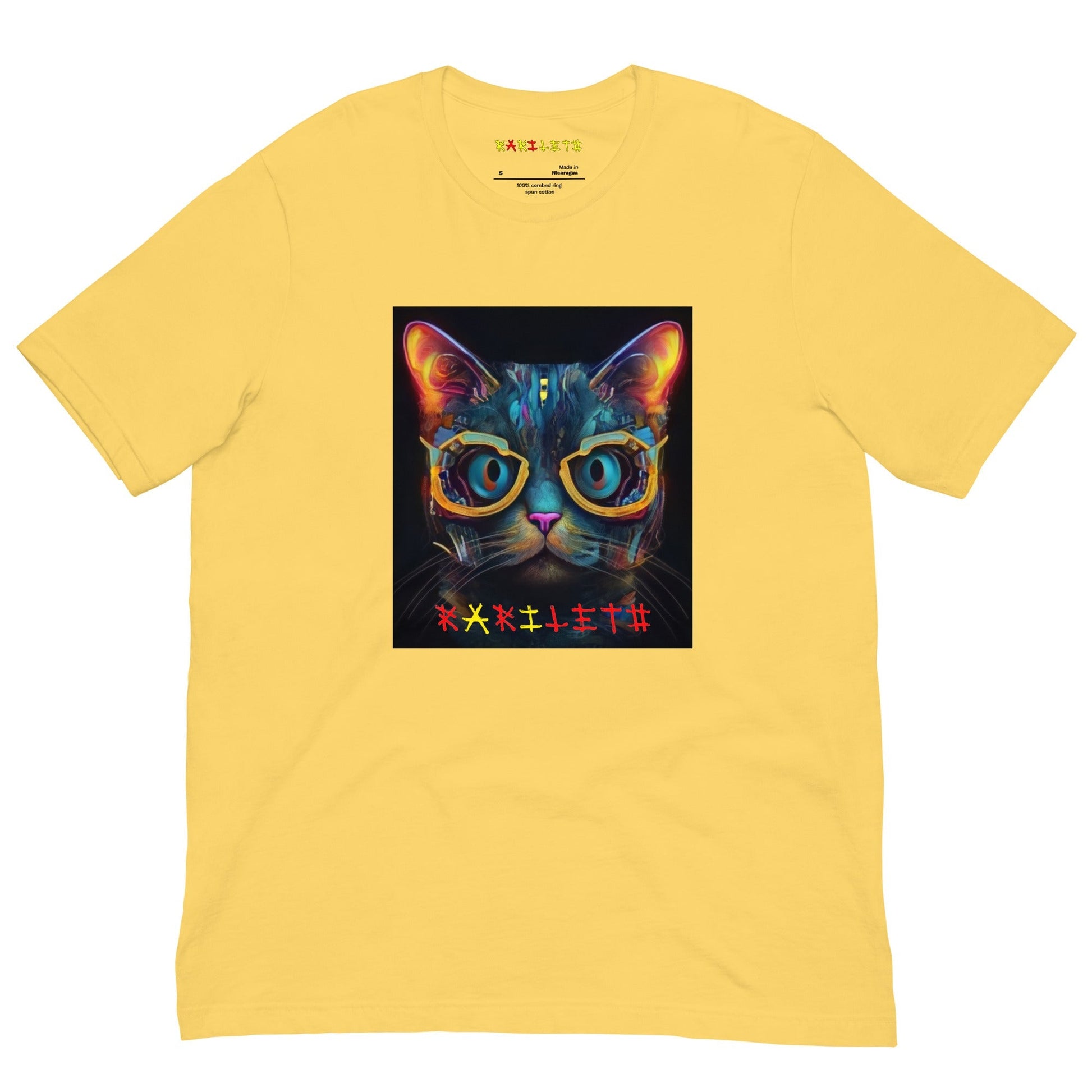 GLOWING CAT Premium Crewneck T-Shirt - Rarileto