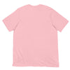 Pink Back View of GLOWING CAT Premium Crewneck T-Shirt - Rarileto