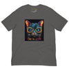 Front Asphalt: GLOWING CAT Premium Crewneck T-Shirt in Asphalt