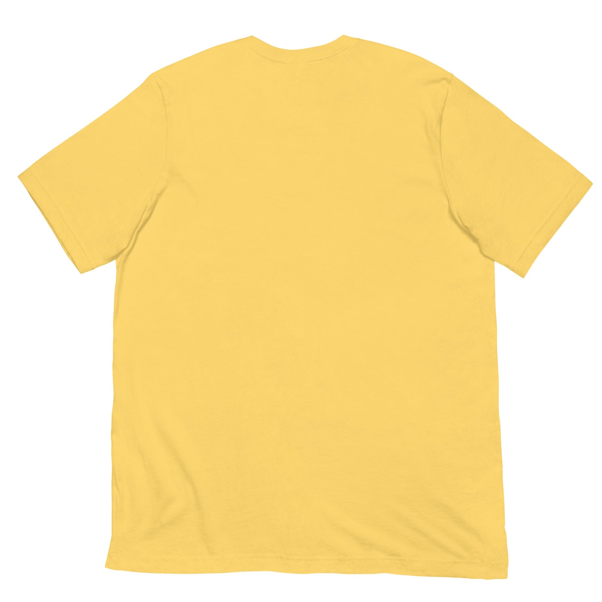 Back Maize Yellow: GLOWING CAT Premium Crewneck T-Shirt in Maize Yellow