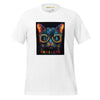 White Front Ghost View of GLOWING CAT Premium Crewneck T-Shirt