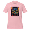 Pink Front Ghost View of GLOWING CAT Premium Crewneck T-Shirt