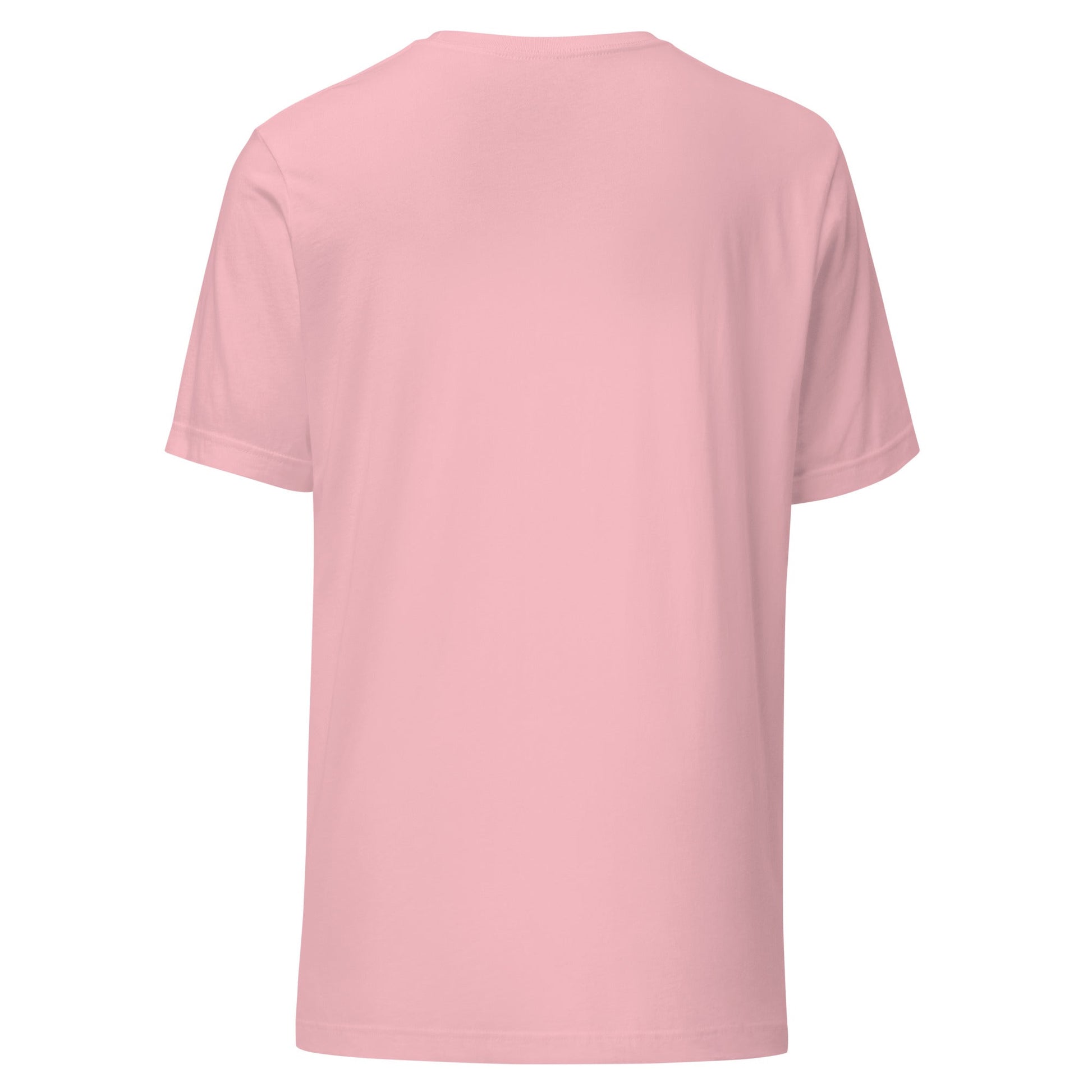 Pink Back Ghost View of GLOWING CAT Premium Crewneck T-Shirt - Rarileto