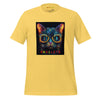 Front Ghost Maize Yellow: GLOWING CAT Premium Crewneck T-Shirt in Maize Yellow (Front Ghost View)