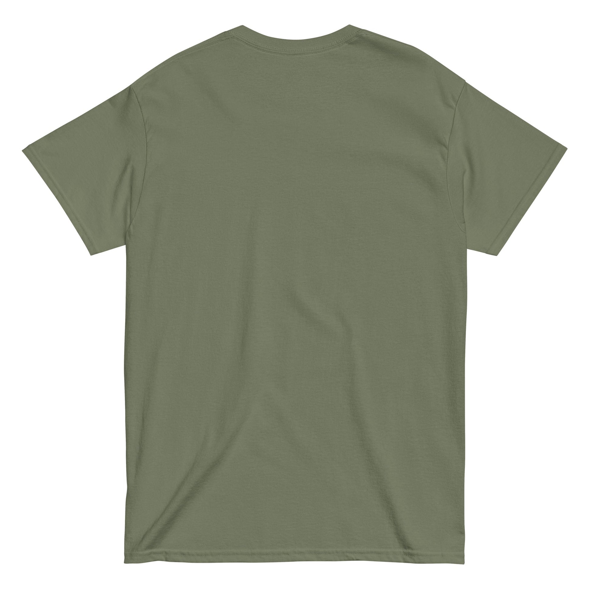 GOOSY Men's Classic T-Shirt in Military Green - Rarileto - Back View