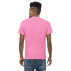 GOOSY Men's Classic T-Shirt in Azalea - Rarileto - Back View on Model