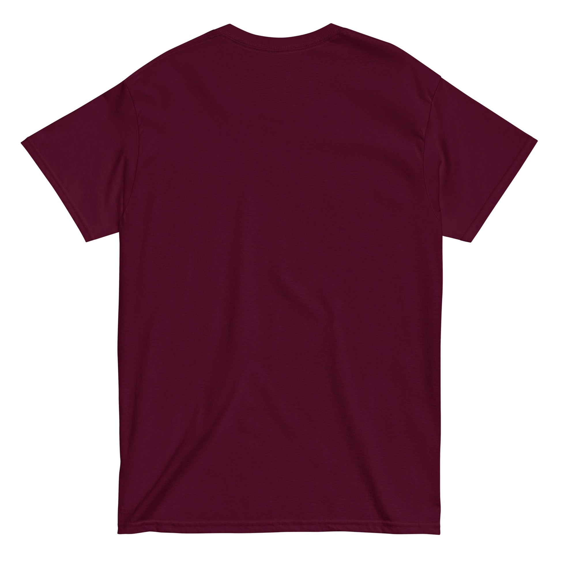 GOOSY Men's Classic T-Shirt in Maroon - Rarileto - Back View