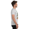 White Fleck Tri-Blend Right Side on Model of GOSSY Tri-Blend Short Sleeve T-Shirt