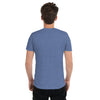 Blue Tri-Blend Back Side on Model of GOSSY Tri-Blend Short Sleeve T-Shirt