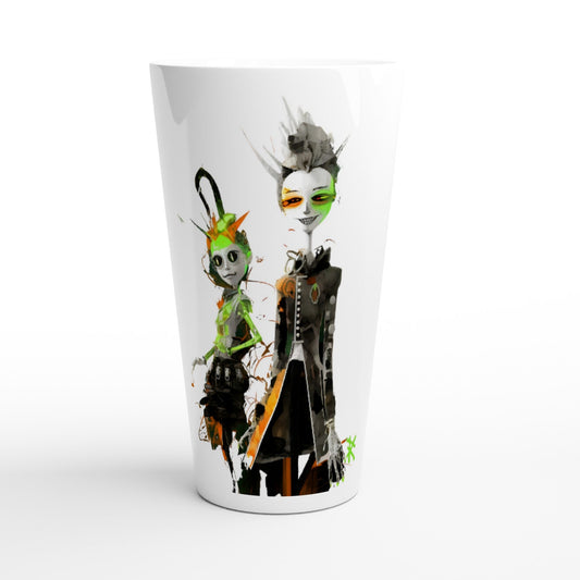 GREEN META ALIEN Latte Mug - Rarileto