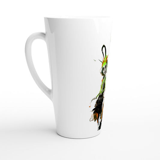 GREEN META ALIEN Latte Mug - Rarileto