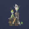 Design Front Navy: GREEN META ALIEN Premium Crewneck T-Shirt in Navy (Design View)