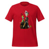 Front Ghost Red: GREEN META ALIEN Premium Crewneck T-Shirt in Red (Front Ghost View)