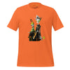 Front Ghost Orange: GREEN META ALIEN Premium Crewneck T-Shirt in Orange (Front Ghost View)