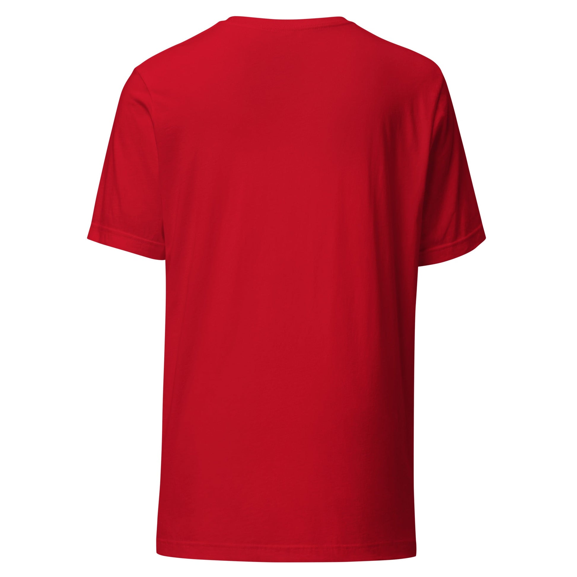 Back Ghost Red: GREEN META ALIEN Premium Crewneck T-Shirt in Red (Back Ghost View)