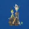 Design Front Royal: GREEN META ALIEN Premium Crewneck T-Shirt in Royal (Design View)