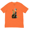 Front Orange: GREEN META ALIEN Premium Crewneck T-Shirt in Orange