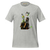 Athletic Heather Front Ghost View of GREEN META ALIEN Premium Crewneck T-Shirt