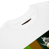 GREEN META ALIENS Premium Heavyweight T-Shirt - Color White - Front Neck View - Rarileto
