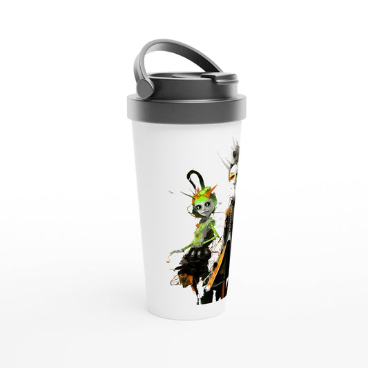 GREEN META ALIENS Travel Mug