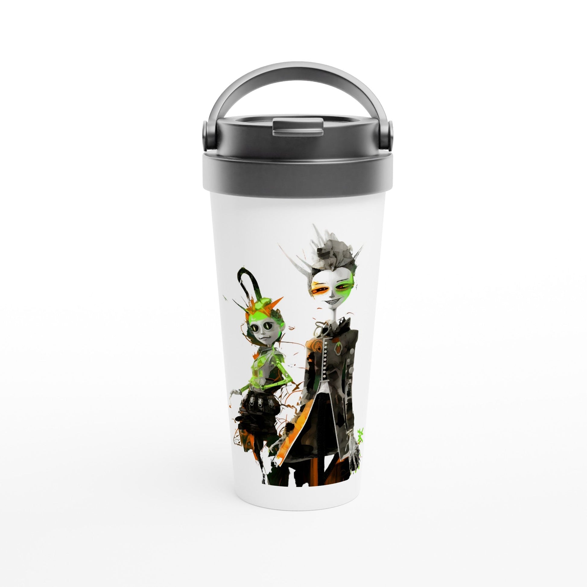 GREEN META ALIENS Travel Mug