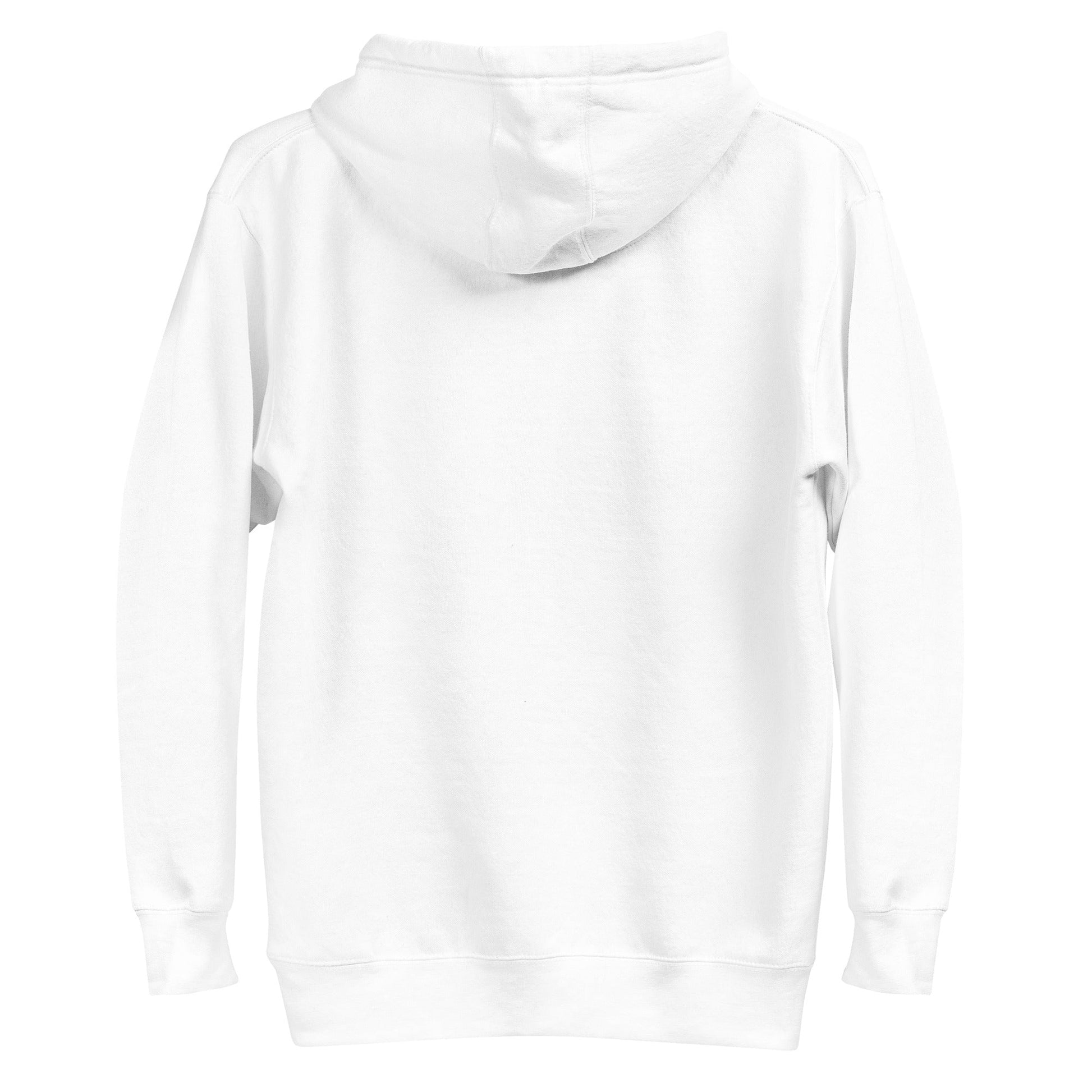 GROOVY MARTIAN DANCE PARTY Hoodie in White - Rarileto - Back Ghost View