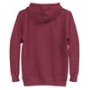 GROOVY MARTIAN DANCE PARTY Hoodie in Maroon - Rarileto - Back Ghost View