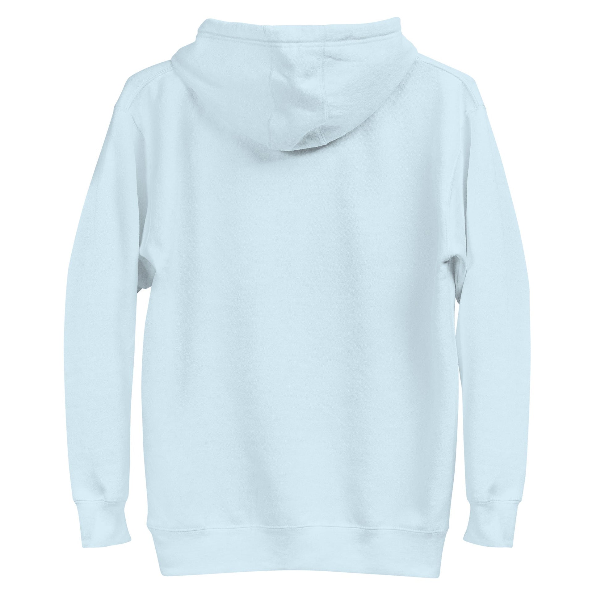 GROOVY MARTIAN DANCE PARTY Hoodie in Sky Blue - Rarileto - Back Ghost View