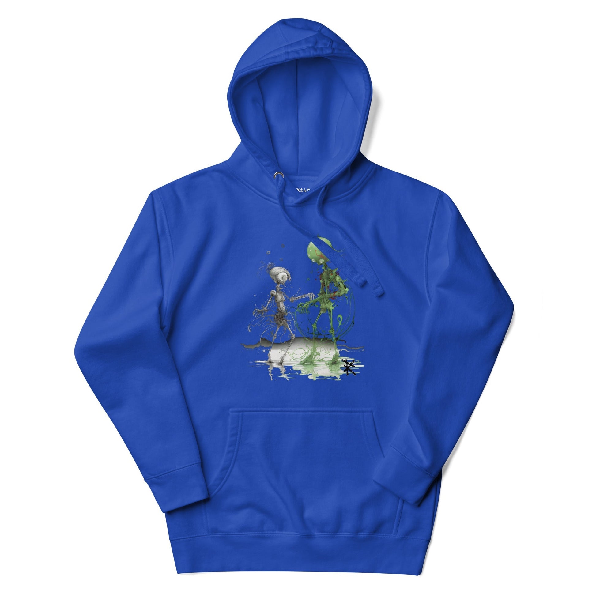 GROOVY MARTIAN DANCE PARTY Hoodie in Team Royal - Rarileto - Front View