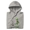 GROOVY MARTIAN DANCE PARTY Hoodie in Carbon Grey - Rarileto - Folded View