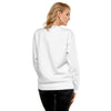 Female Model Back: GRUNGE ELEPHANT Sweatshirt in White on Female Model