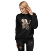 Female Model Front: GRUNGE ELEPHANT Sweatshirt in Black on Female Model