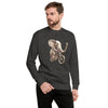 Male Model Front: GRUNGE ELEPHANT Sweatshirt in Charcoal Heather on Male Model