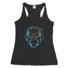 Front Solid Black Triblend: INTELLECTUAL APE Triblend Racerback Tank in Solid Black Triblend - Front View

