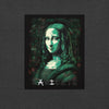 Dark Gray Heather Design Front View of LUCID MONA LISA Premium Crewneck T-Shirt