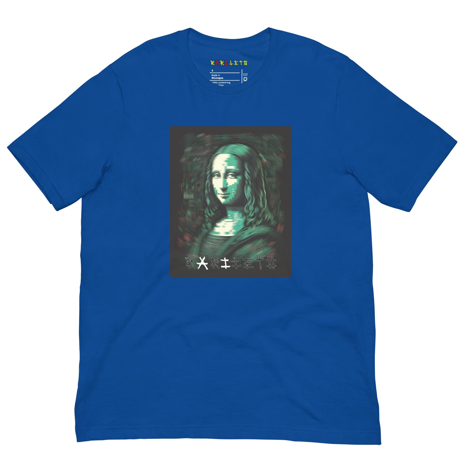 Royal Front View of LUCID MONA LISA Premium Crewneck T-Shirt