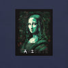 Navy Design Front View of LUCID MONA LISA Premium Crewneck T-Shirt