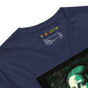 Navy Neck Front View of LUCID MONA LISA Premium Crewneck T-Shirt