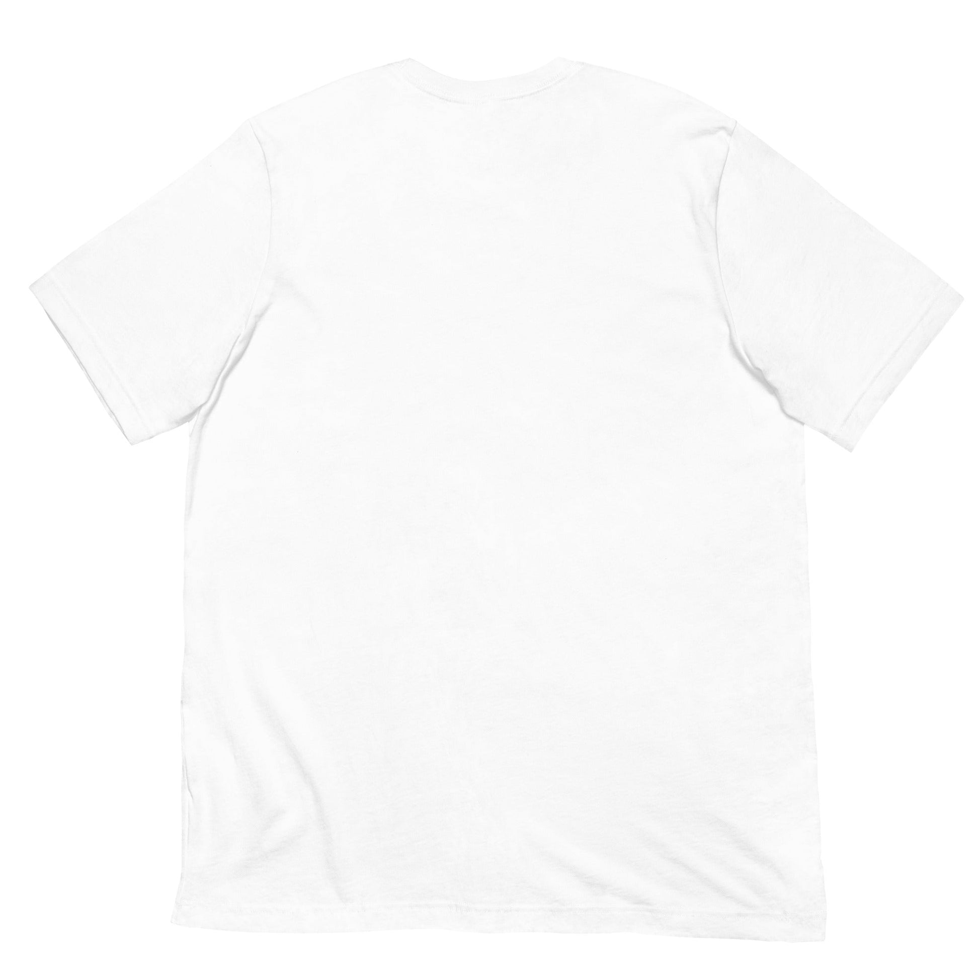 White Back View of LUCID MONA LISA Premium Crewneck T-Shirt