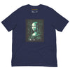 Navy Front View of LUCID MONA LISA Premium Crewneck T-Shirt