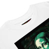 LUCID MONA LISA Premium Heavyweight T-Shirt - Color White - Front Neck View - Rarileto
